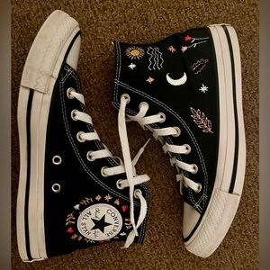 Embroidered High Top Converse